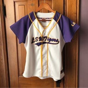 LSU Tigers Novelty Baseball Jersey - Colosseum - L